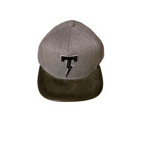 Tackma Grey, Green, and Black Strapback (Cap) (Hat) 144318 Adjustable (One Size)